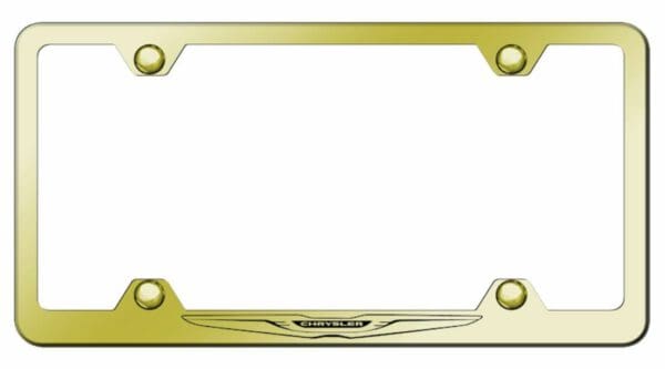 Chrysler Mirrored Gold Stainless Steel License Plate Frame
