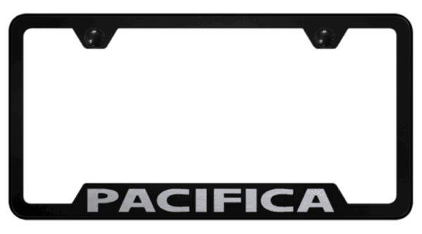 Chrysler Pacifica Laser Etched Logo Notched License Plate Frame Official License