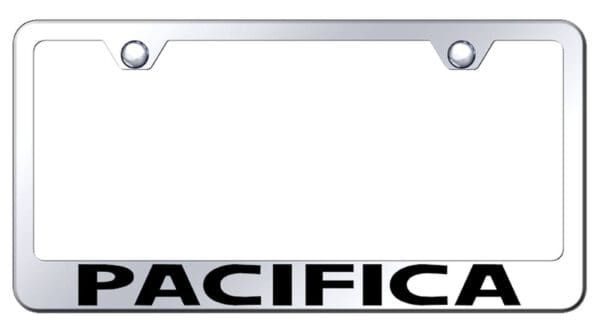 Chrysler Pacifica Laser Etched Stainless Steel License Plate Frame (Chrome)