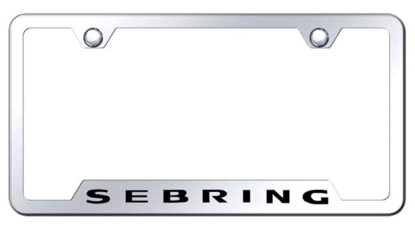 Chrysler Sebring Laser Etched Logo Cut-Out License Plate Frame (Chrome)