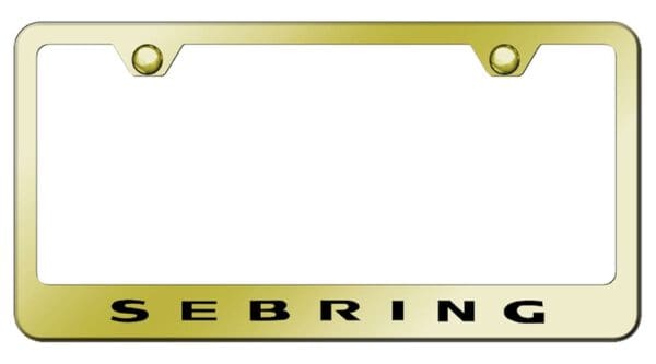 Chrysler Sebring Laser Etched Logo Stainless Steel License Plate Frame