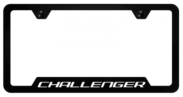 Dodge Challenger Black Polycarbonate Notch License Plate Frame Official Licensed