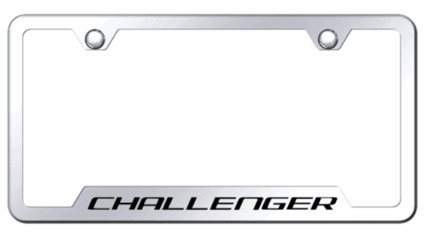 Dodge Challenger Laser Etched Logo Notched License Plate Frame Official Licensed