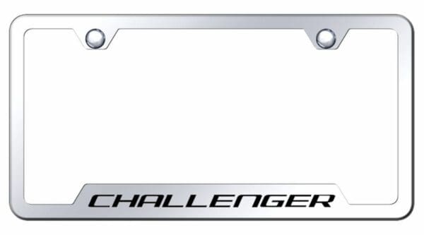 Dodge Challenger Mirrored Chrome Stainless Steel License Plate Frame - GF.CHA.EC