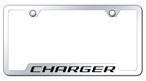 Dodge Charger Mirrored Chrome Stainless Steel License Plate Frame - GF.CHG.EC