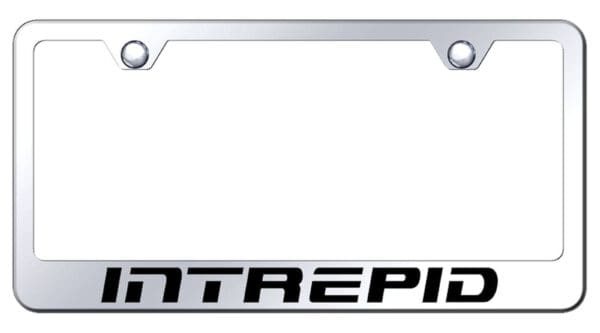 Dodge Intrepid Laser Etched Logo Stainless Steel License Plate Frame (Chrome)