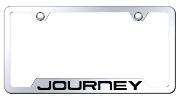 Dodge Journey Laser Etched Logo Cut-Out License Plate Frame (Chrome)