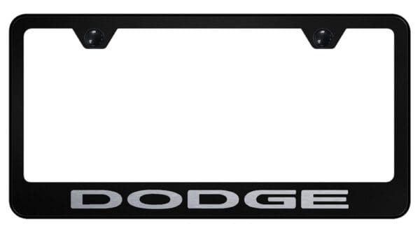 Dodge Laser Etched Logo Stainless Steel License Plate Frame