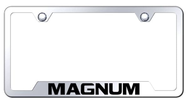 Dodge Magnum Laser Etched Logo Cut-Out License Plate Frame (Chrome)