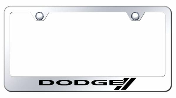 Dodge Mirrored Chrome Stainless Steel License Plate Frame - LF.DODS.EC