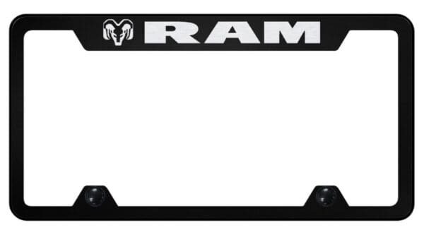 Dodge Ram Logo Stainless Steel Truck Cut-Out License Plate Frame
