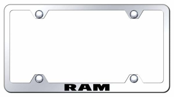 Dodge Ram Mirrored Chrome Stainless Steel License Plate Frame