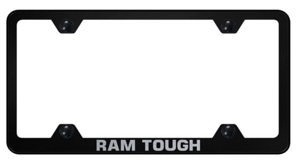 Dodge Ram Tough Laser Etched Logo Wide Body License Plate Frame