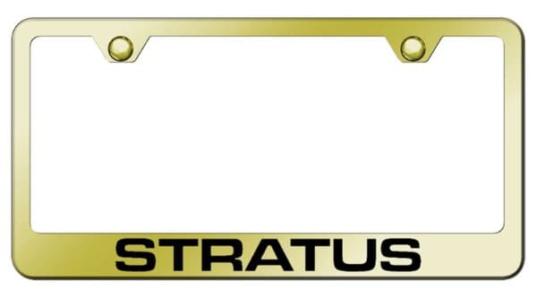 Dodge Stratus Laser Etched Logo Stainless Steel License Plate Frame