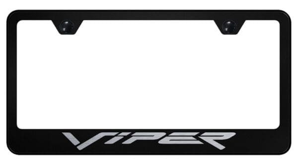 Dodge Viper (Fangs) Laser Etched Logo Stainless Steel License Plate Frame