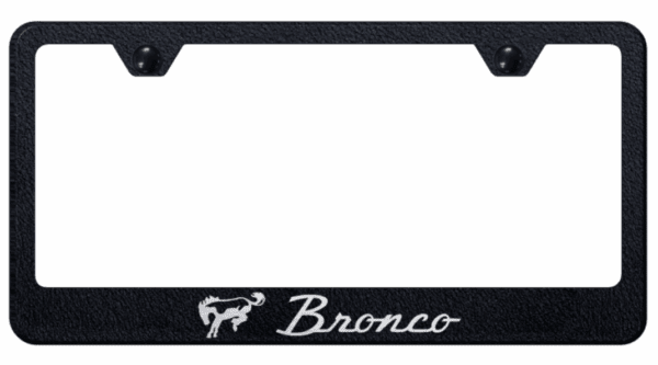 Ford Bronco Laser Etched Logo Standard License Plate Frame Official Licensed