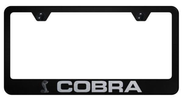 Ford Cobra Laser Etched Logo Stainless Steel License Plate Frame