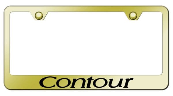 Ford Contour Laser Etched Logo Stainless Steel License Plate Frame (Gold)