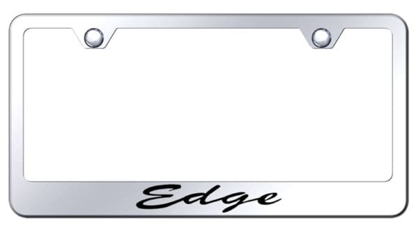 Ford Edge Laser Etched Script Stainless Steel License Plate Frame (Chrome)