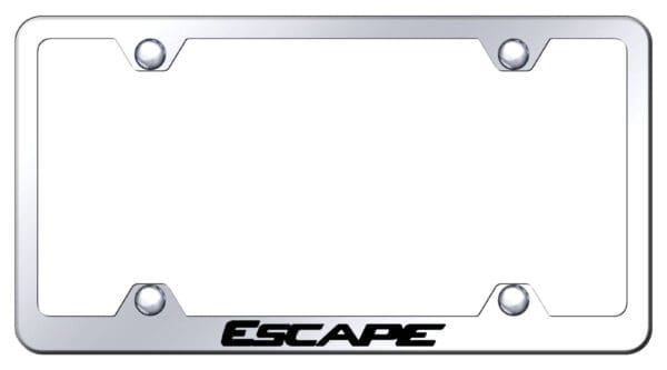 Ford Escape Laser Etched Logo Wide Body License Plate Frame (Chrome)