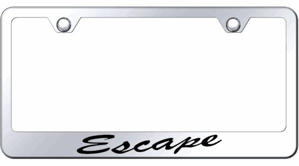 Ford Escape Laser Etched Script Logo Chrome License Plate Frame Official License