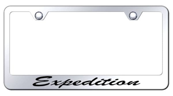 Ford Expedition Laser Etched Script Stainless Steel License Plate Frame (Chrome)