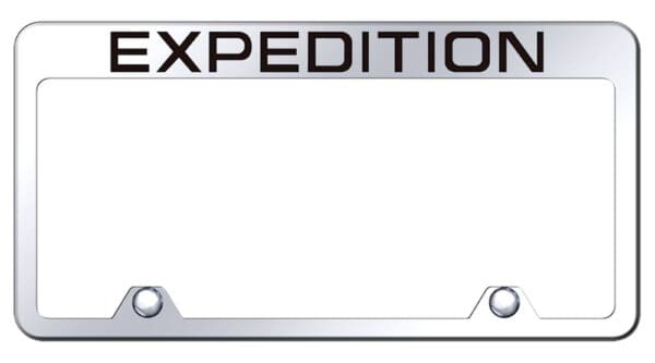 Ford Expedition Laser Etched Stainless Steel Truck License Plate Frame (Chrome)