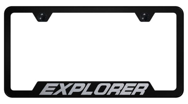 Ford Explorer Laser Etched Logo Cut-Out License Plate Frame
