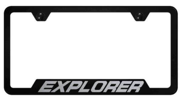 Ford Explorer Laser Etched Logo Notched License Plate Frame Official Licensed