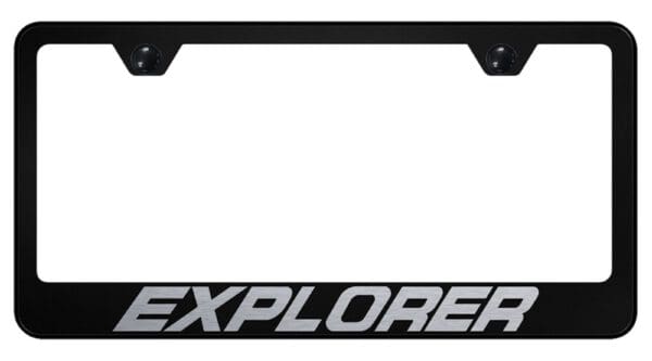 Ford Explorer Laser Etched Logo Stainless Steel License Plate Frame
