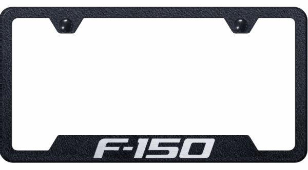 Ford F-150 Laser Etched Cut-Out Black License Plate Frame