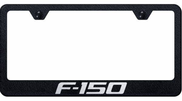 Ford F-150 Laser Etched Logo Rugged Black Stainless Steel License Plate Frame