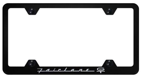 Ford Fairlane GT Laser Etched Logo Wide Body License Plate Frame
