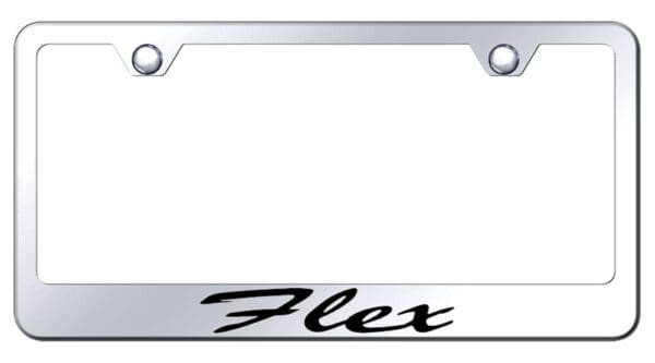 Ford Flex Laser Etched Script Stainless Steel License Plate Frame (Chrome)