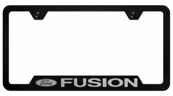 Ford Fusion Laser Etched Logo Notched License Plate Frame Official Licensed