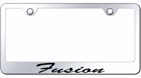 Ford Fusion Laser Etched Script Logo Chrome License Plate Frame Official License