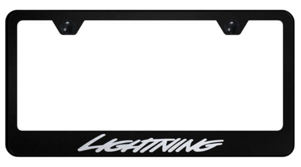 Ford Lightning Laser Etched Logo Stainless Steel License Plate Frame