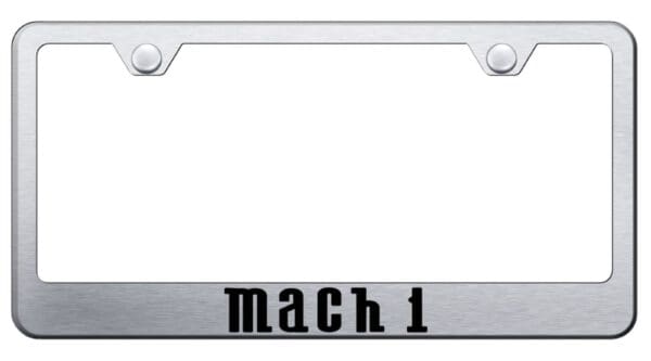 Ford Mach 1 Laser Etched Logo Stainless Steel License Plate Frame