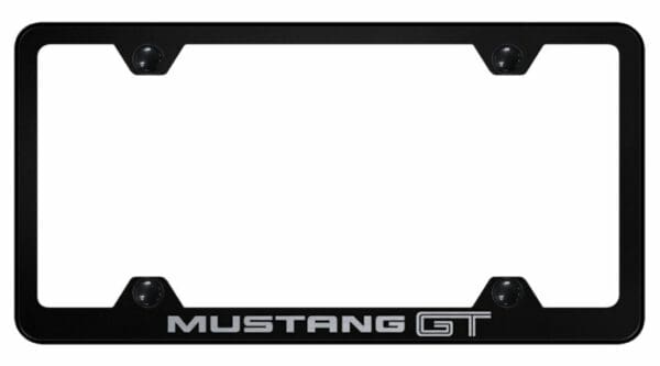 Ford Mustang Black Stainless Steel License Plate Frame - LFW.MGT.EB