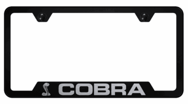 Ford Mustang Cobra Laser Etched Notched License Plate Frame Official Licensed