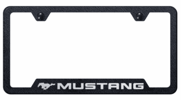 Ford Mustang Logo Laser Etched Notched License Plate Frame Official Licensed