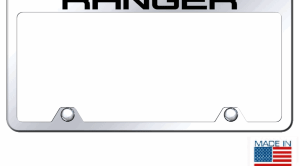Ford Ranger License Plate Frame Laser Etched Premium Chromed Stainless Steel