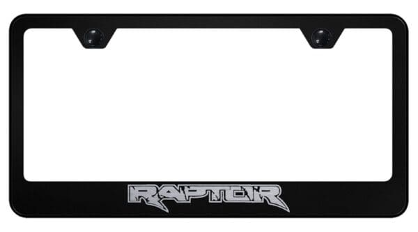 Ford Raptor Laser Etched Logo Stainless Steel License Plate Frame