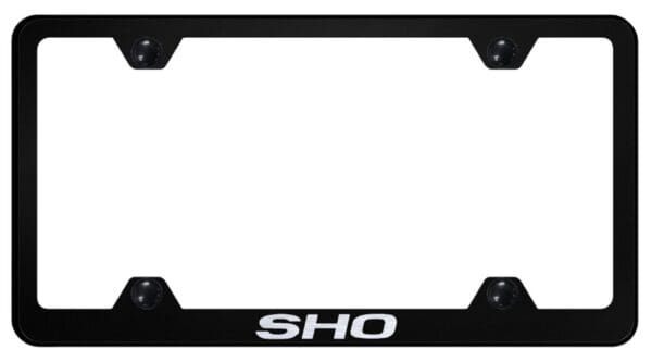 Ford SHO Laser Etched Logo Wide Body License Plate Frame (Black)