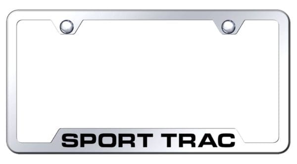 Ford Sport Trac Laser Etched Logo Cut-Out License Plate Frame (Chrome)