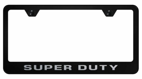 Ford Super Duty Black Stainless Steel License Plate Frame