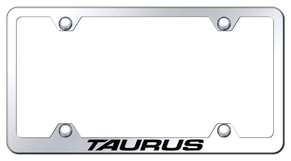 Ford Taurus Laser Etched Logo Wide Body License Plate Frame (Chrome)