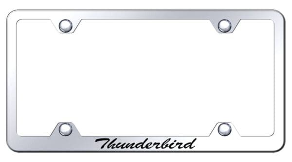 Ford Thunderbird Laser Etched Script Wide Body License Plate Frame