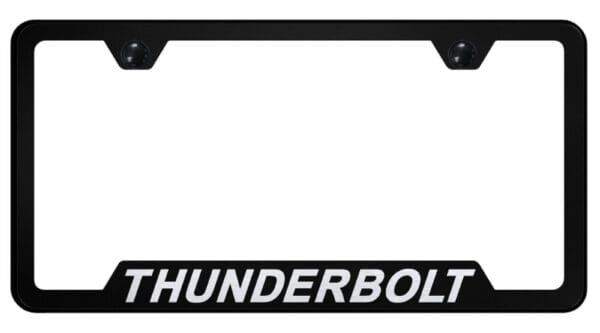 Ford Thunderbolt Laser Etched Logo Cut-Out License Plate Frame