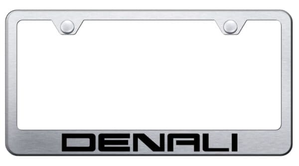 GMC Denali Laser Etched Logo Stainless Steel License Plate Frame
